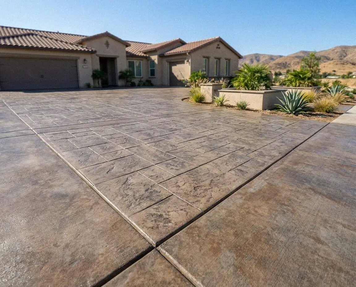 Smooth finished concrete floor inside a single family home in Corona